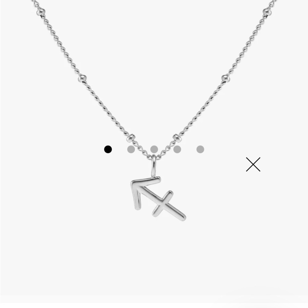 Silver Sagittarius Pendant Necklace - Picture 2 of 2